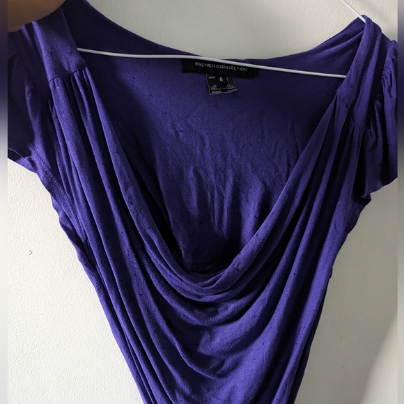 French Connection cowl neck dress with waist tie - Picture 2 of 4